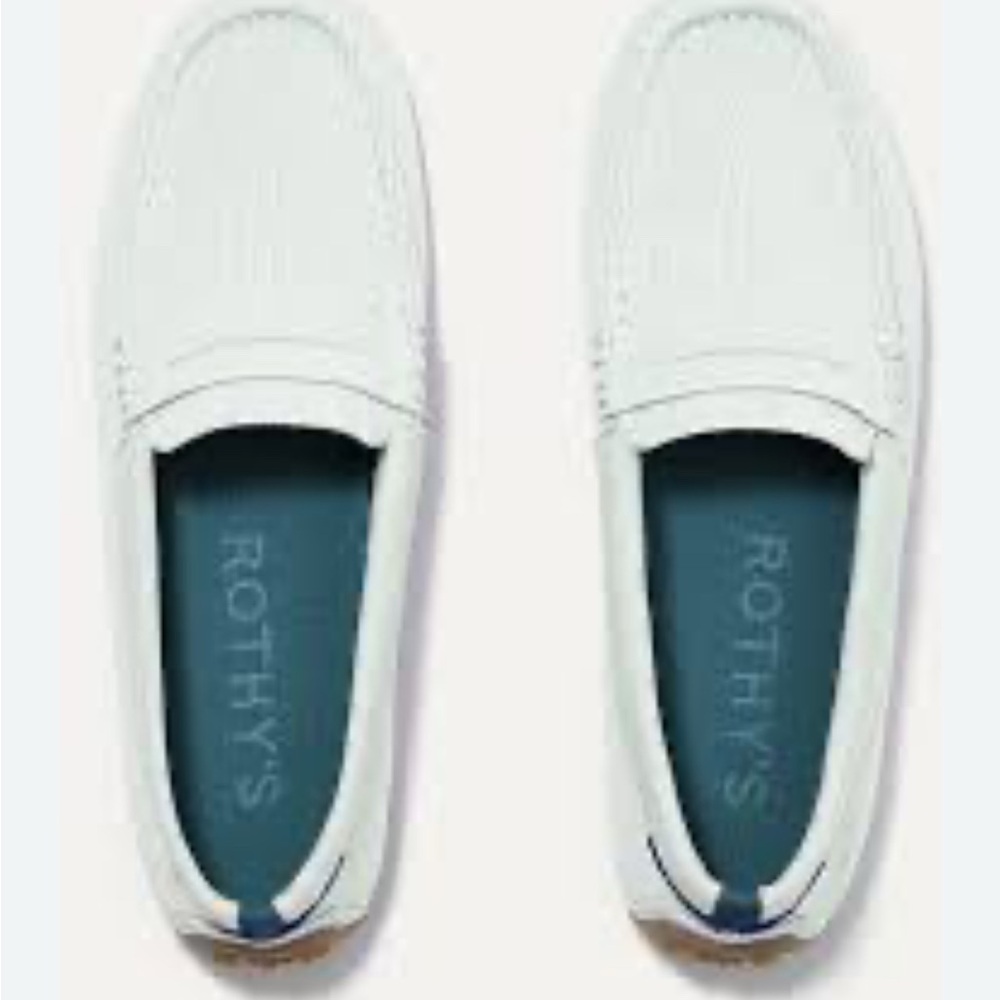 Rothy's Classic White Slip-On Driver Shoes \ Size 7